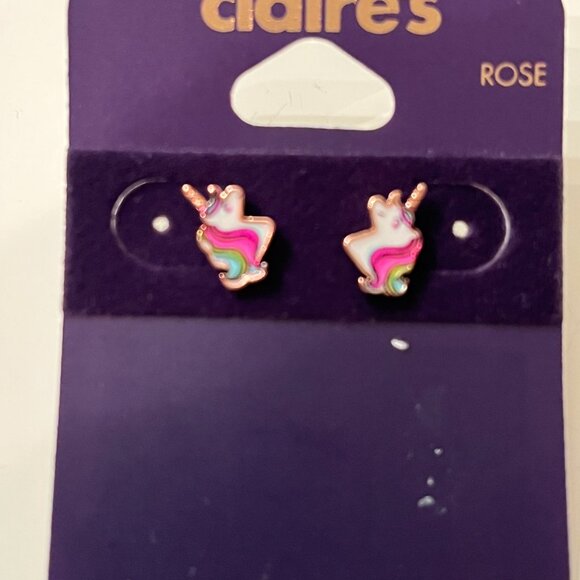Claire’s & Luxe by Claire’s Colorful Stud Earrings Set – 3 Pairs! 🌸🐢🦄 (w/x) - Picture 6 of 12